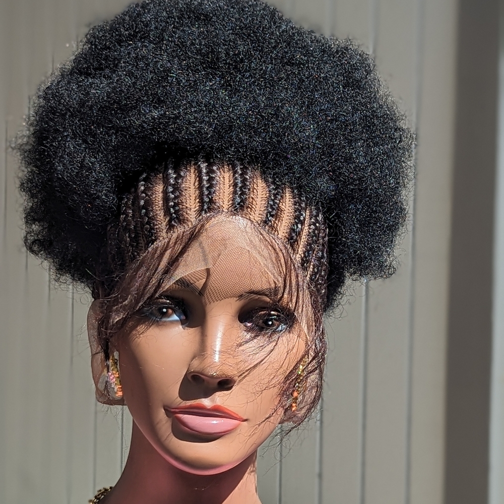 Full lace conrow wig